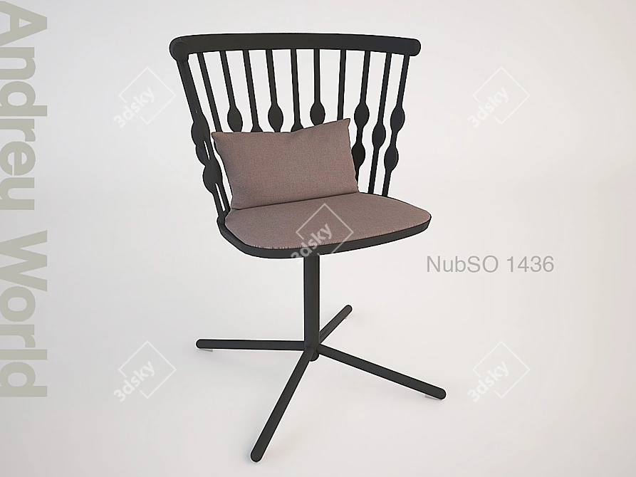 Stylish NubSO 1436 Chair 3D model image 1