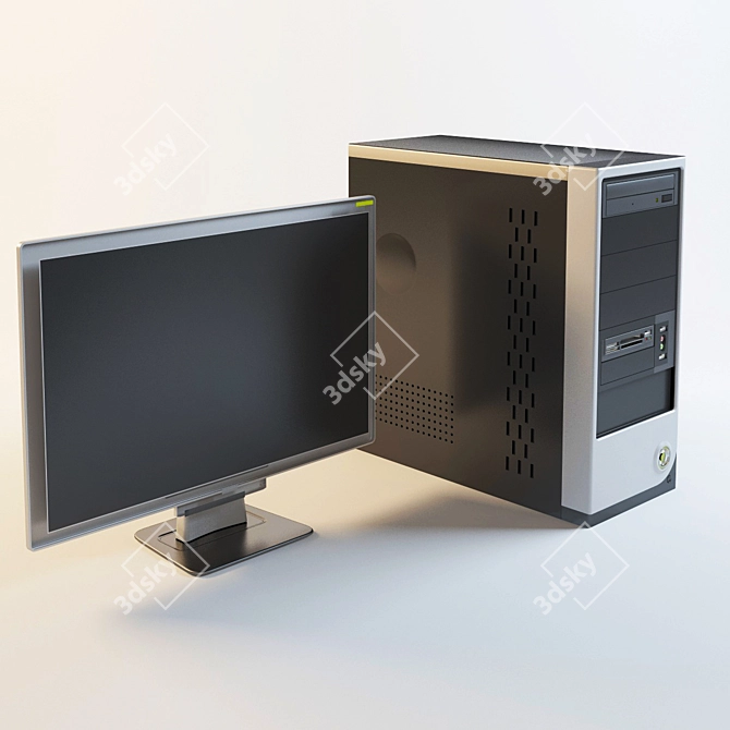 Acer PC Bundle: Monitor Included 3D model image 1