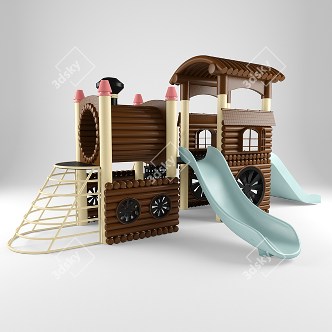 Choo-Choo Fun Train Playground 3D model image 1