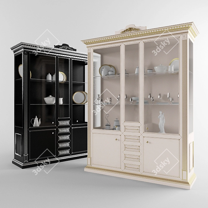 Luxurious Dining & Living Room Furniture Set 3D model image 3