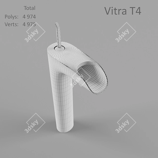 Title: VitrA T4 HydroClean Mixer 3D model image 2