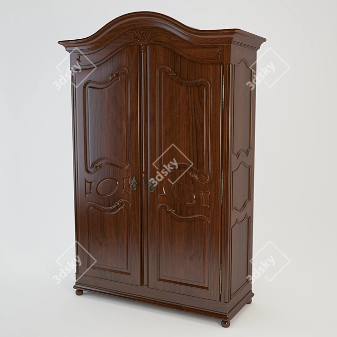 Elegant Classic Cupboard 3D model image 1