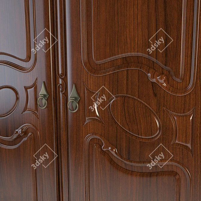 Elegant Classic Cupboard 3D model image 2