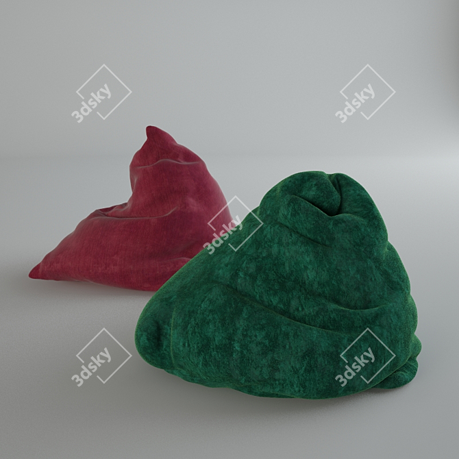 Cozy Comfy Bean Bag 3D model image 1