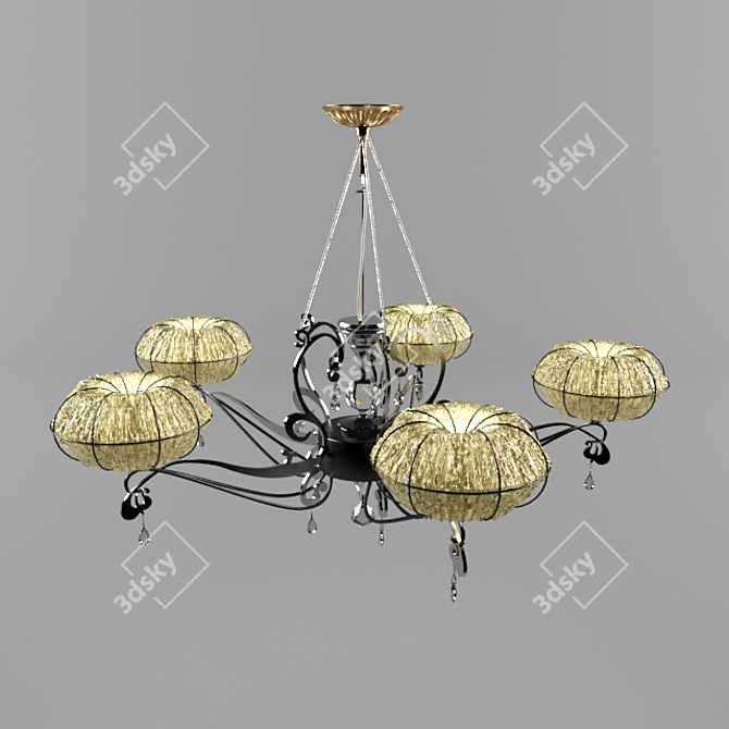 Elegant Crystal Chandelier: Bellart 1306 3D model image 1