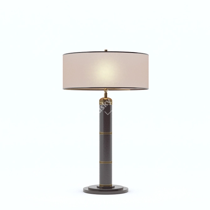 Elegant Bronzed Table Lamp 3D model image 1