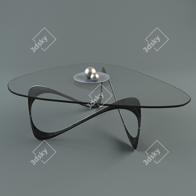 Sleek Contemporary Coffee Table 3D model image 1