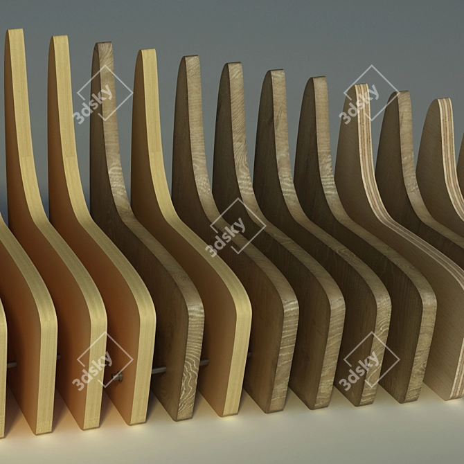 Parametric Centennial Bench 3D model image 2