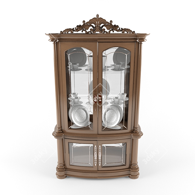 AICO Villa Valencia Curio: Elegant Lighting Box 3D model image 1