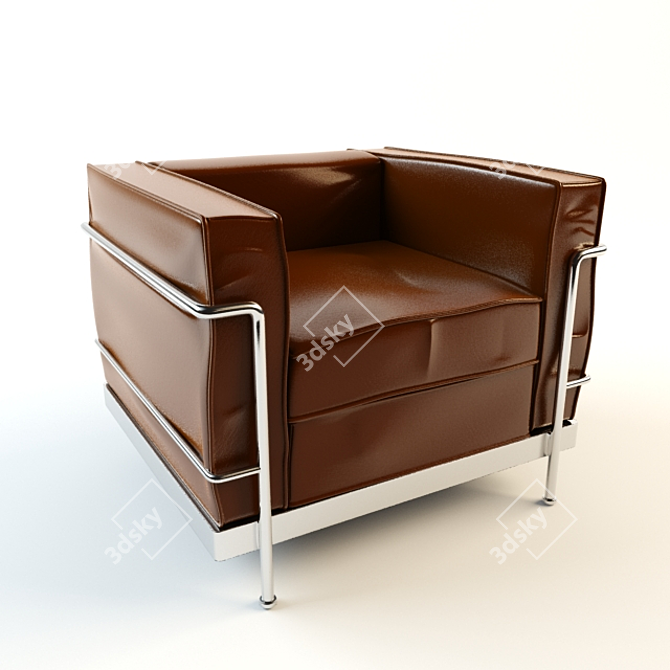 Modern LC Armchair: Stylish Comfort 3D model image 1