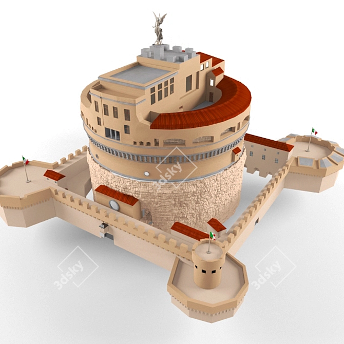 Marvel of Rome: Castel Sant'Angelo 3D model image 1