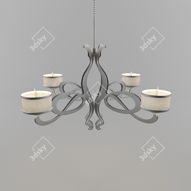 Elegant Giusti Portos Chandelier 3D model image 1