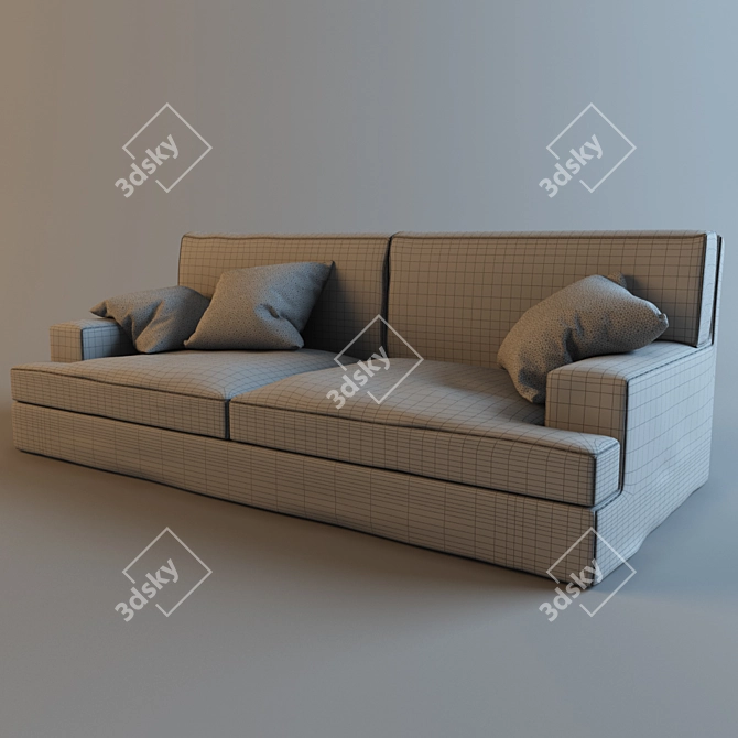 Elegant Meridiani Bogart Sofa 3D model image 2