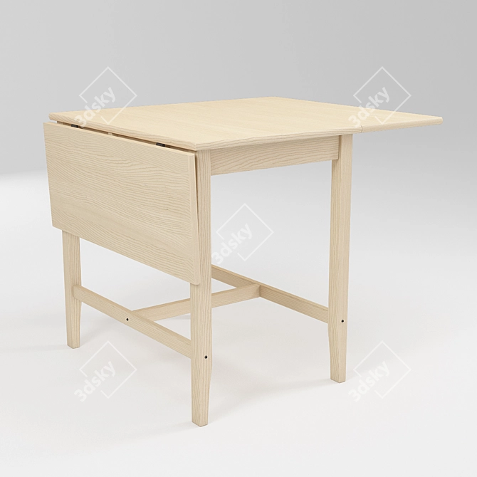 Classic LEKSVIK Drop-leaf Table 3D model image 1