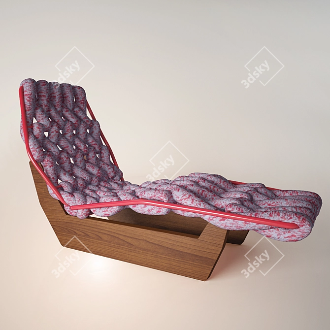 Stylish Biknit Lounge Chair 3D model image 1