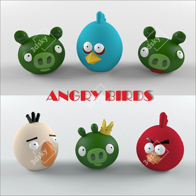 Angry Birds 3D Max 2010 File 3D model image 1