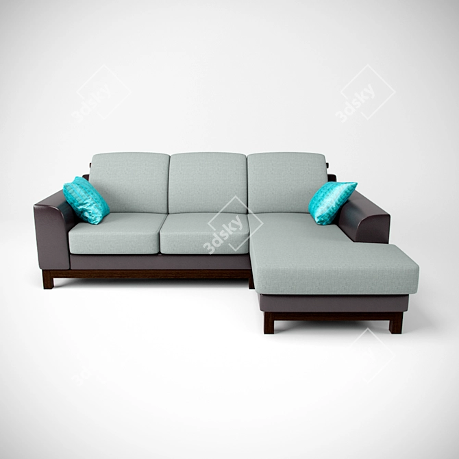 Elegant March 8 Sofa 3D model image 1