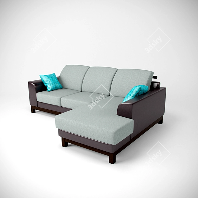 Elegant March 8 Sofa 3D model image 2