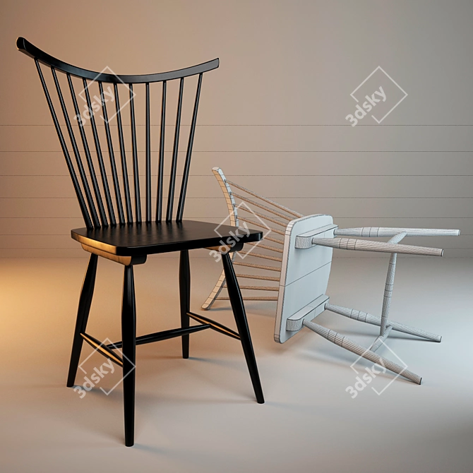 ComfortMax Chair: Stylish & Compact 3D model image 1