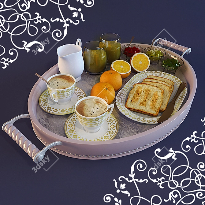 Romantic Morning Delights 3D model image 1