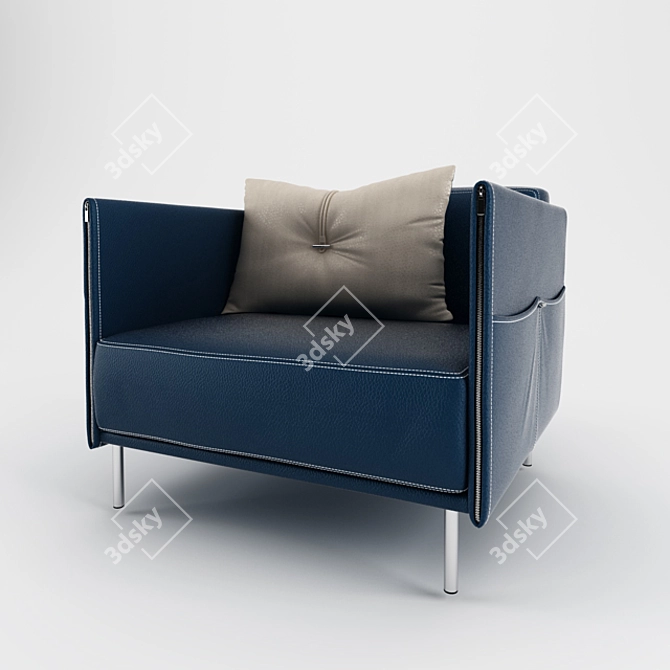 ComfortMax Armchair: Stylish and Ergonomic 3D model image 1