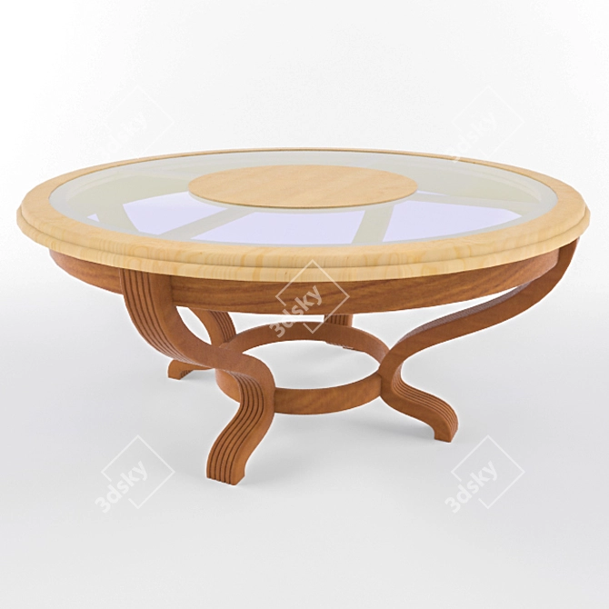 Wood Fusion Tea Party Table 3D model image 1