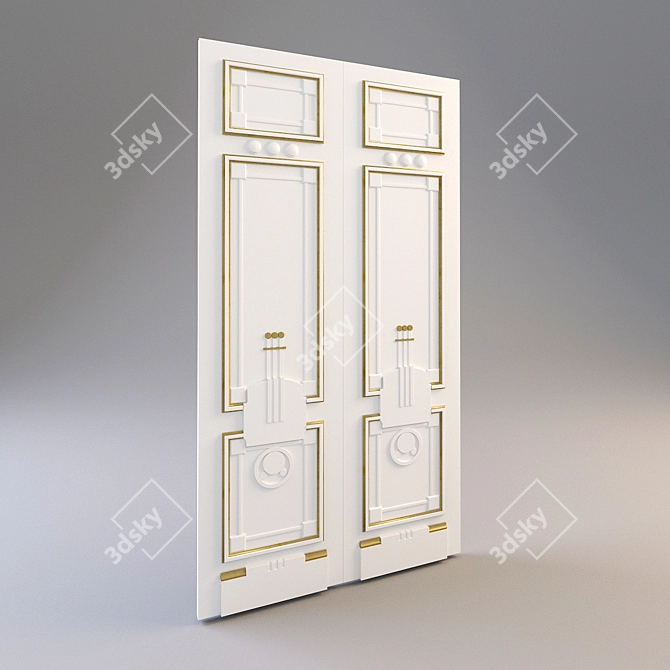 Title: Elegant Palace Wedding Door 3D model image 1