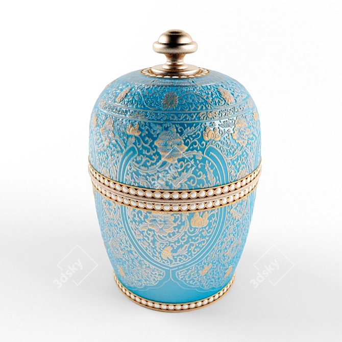 Exquisite Chinese Vase 3D model image 1