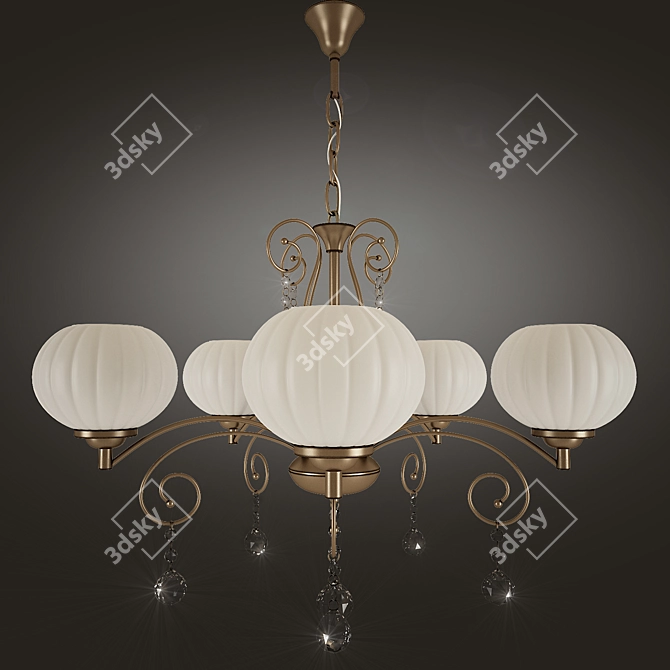 Title:  Eurosvet 10619/5 Classic Chandelier 3D model image 1