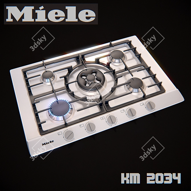 Premium Miele KM 2034 Cooktop 3D model image 1