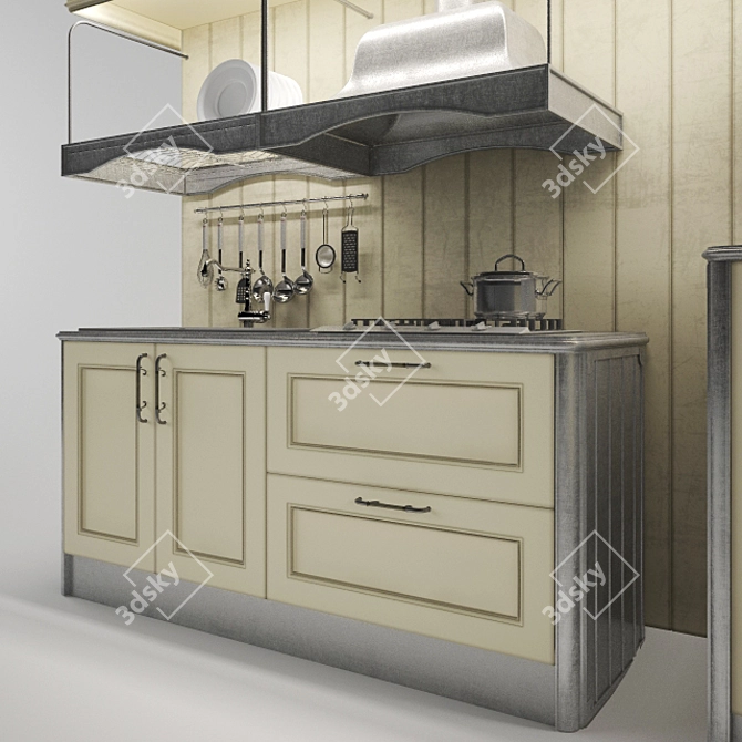 Modern Italian Kitchen "Ambra" by Gatto 3D model image 2