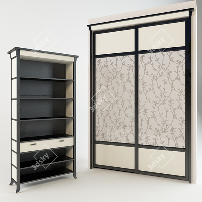 Baker Built-In Wardrobe & Shelves 3D model image 1