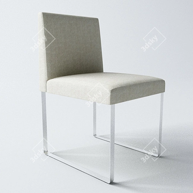 Elegant Dining Chair 3D model image 1