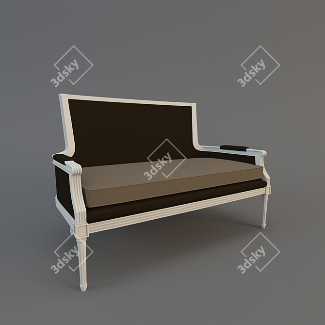 Elegant Lavoisier Sofa: Timeless Comfort 3D model image 1