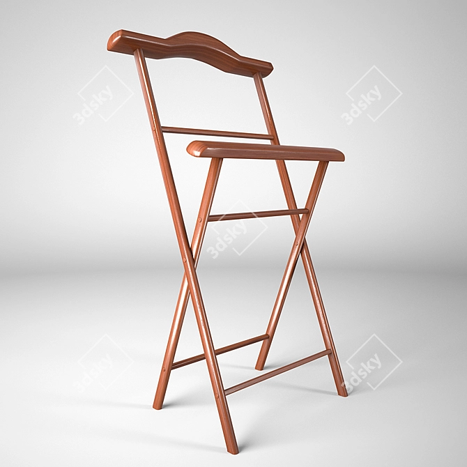 Sleek Suit Hanger 3D model image 1