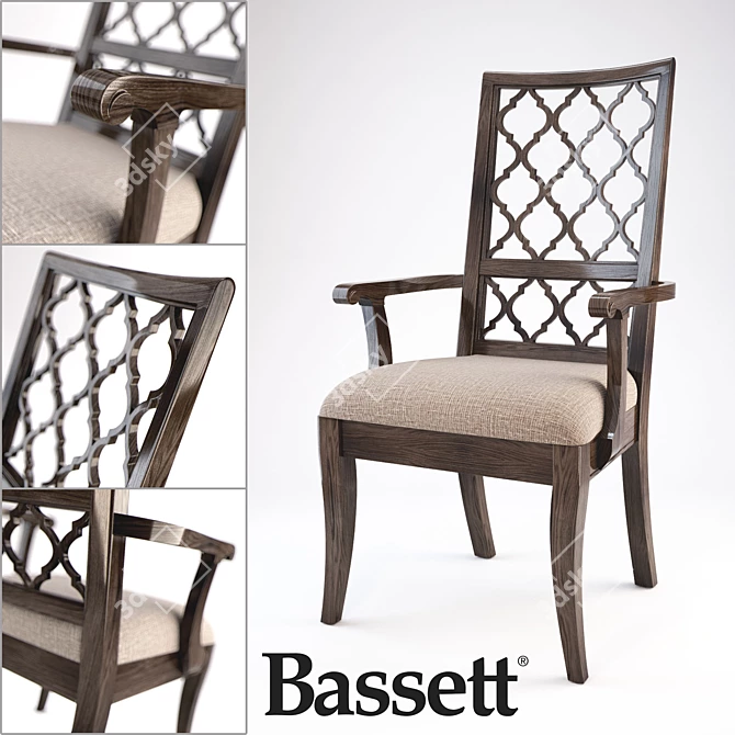 Eclectic European Arm Chair 3D model image 1