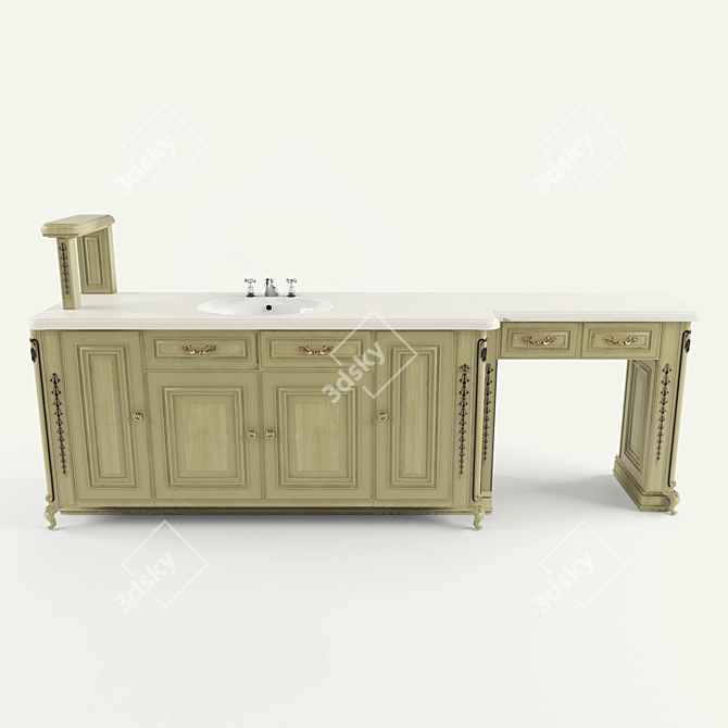 Bathroom Vanity: Elegant Storage Solution 3D model image 1