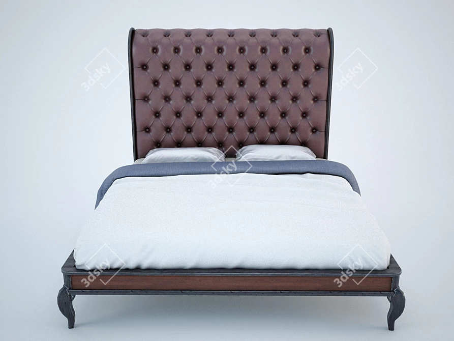 Classic Bed 3D model image 1