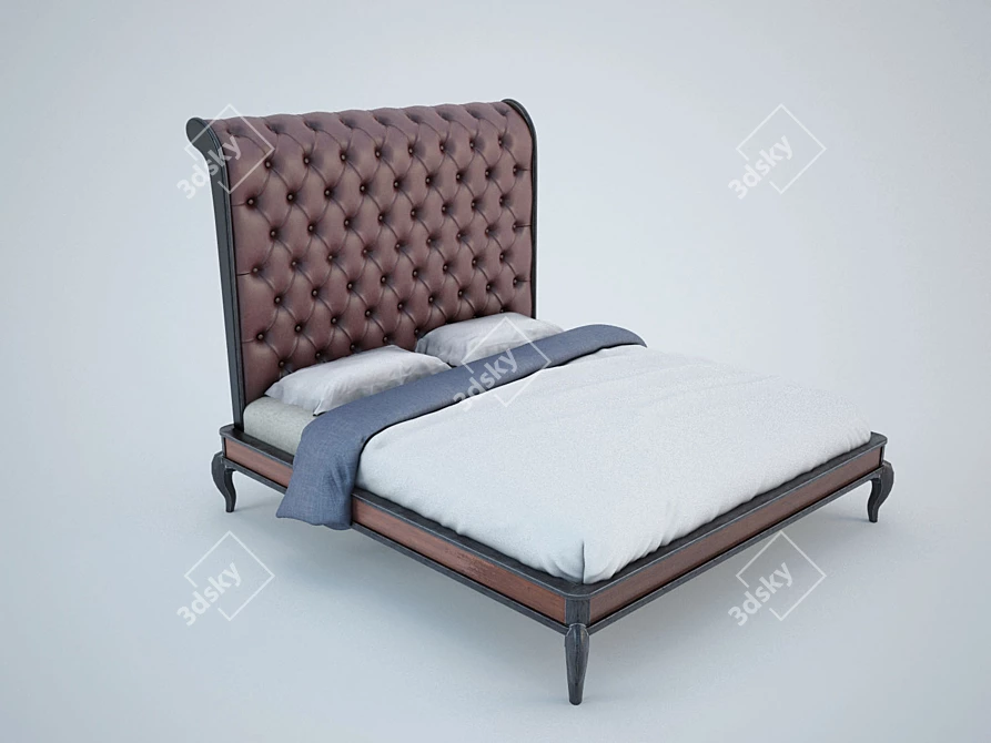 Classic Bed 3D model image 2