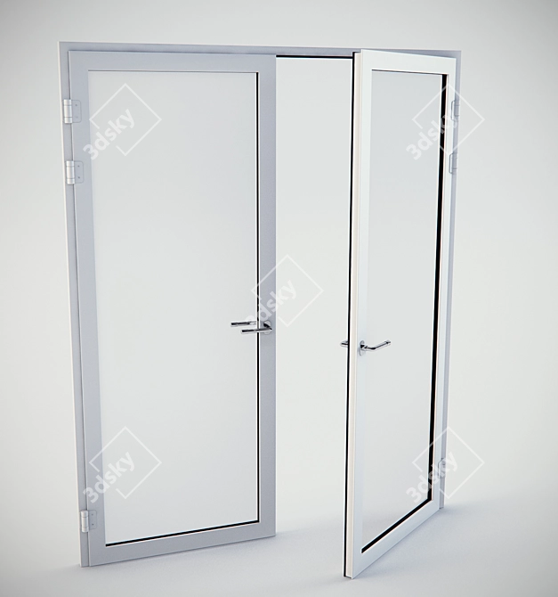 Modern Entrance Door for Shopping Center 3D model image 1