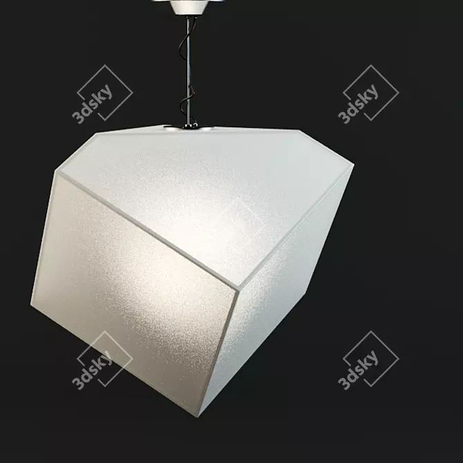 Sleek Edge Pendant Light 3D model image 1