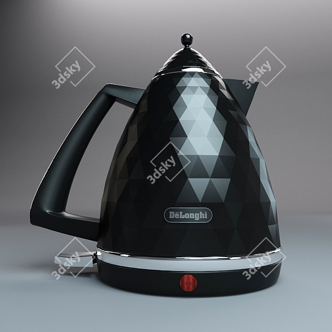 Sleek Modern Tea Kettle 3D model image 1