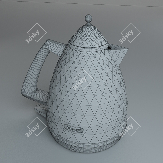 Sleek Modern Tea Kettle 3D model image 3