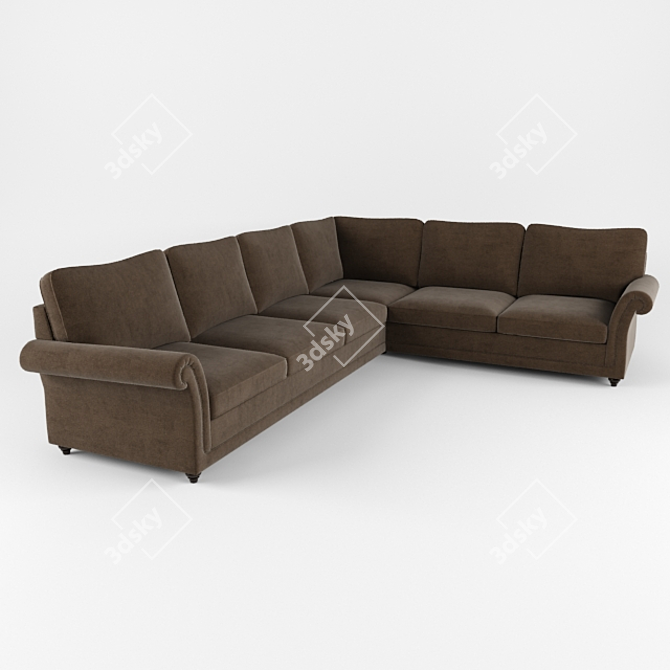 Elegant Verona Sofa 3D model image 1