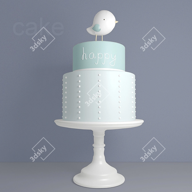 Holiday Cake Delight 3D model image 1