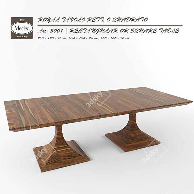 Elegant Royal Table by Medea 3D model image 1