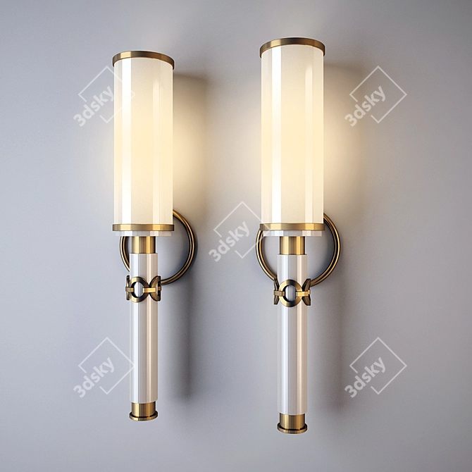 Elegant Piter Adam Sconce 3D model image 1