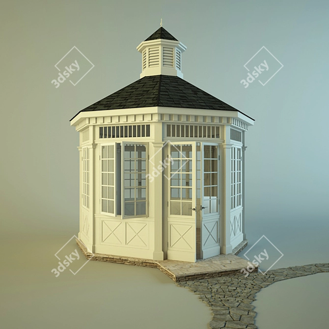 Classical Garden Arbor 3D model image 1