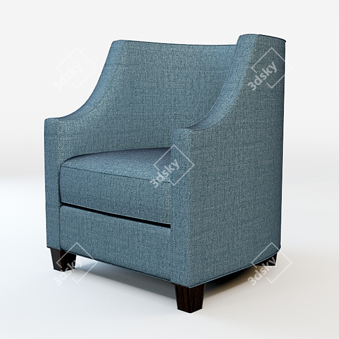 Elegant Lounge Chair: Stylish Seating Solution 3D model image 1