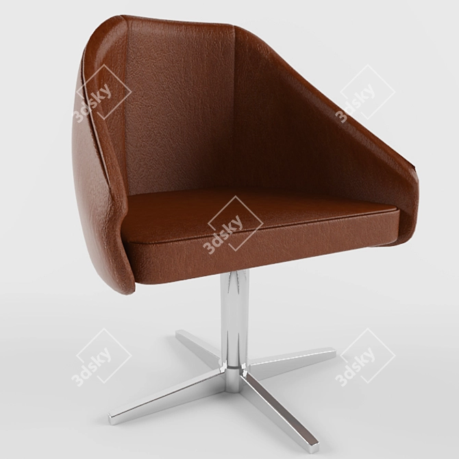 Modern Leather Office Chair 3D model image 1